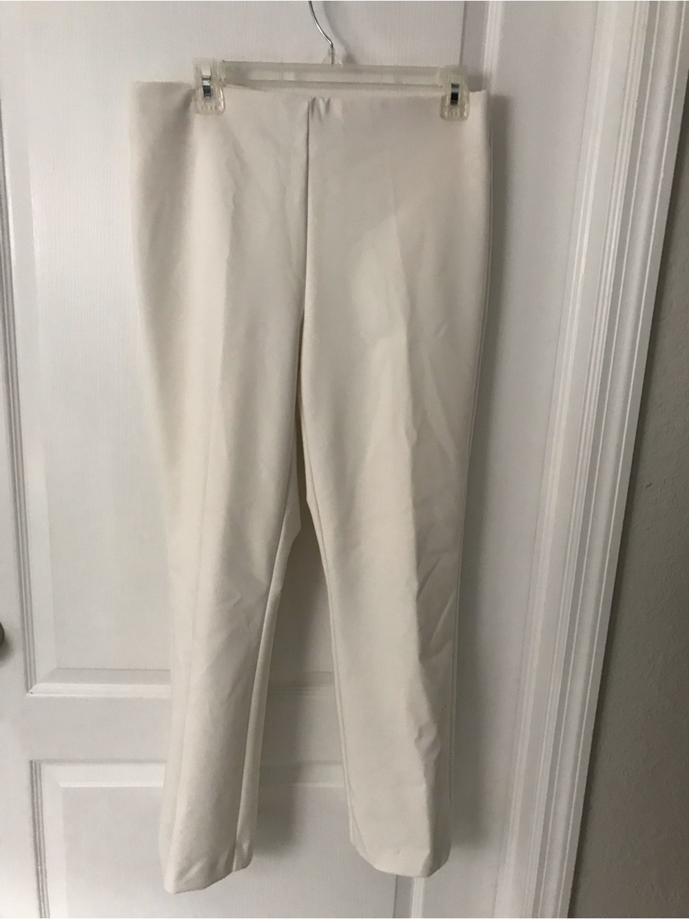 Rachel Zoe Cream Straight-Leg Trousers